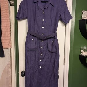 Purple Vintage Dress With Matching Belt